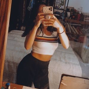 ⛅️Striped crop tank top⛅️